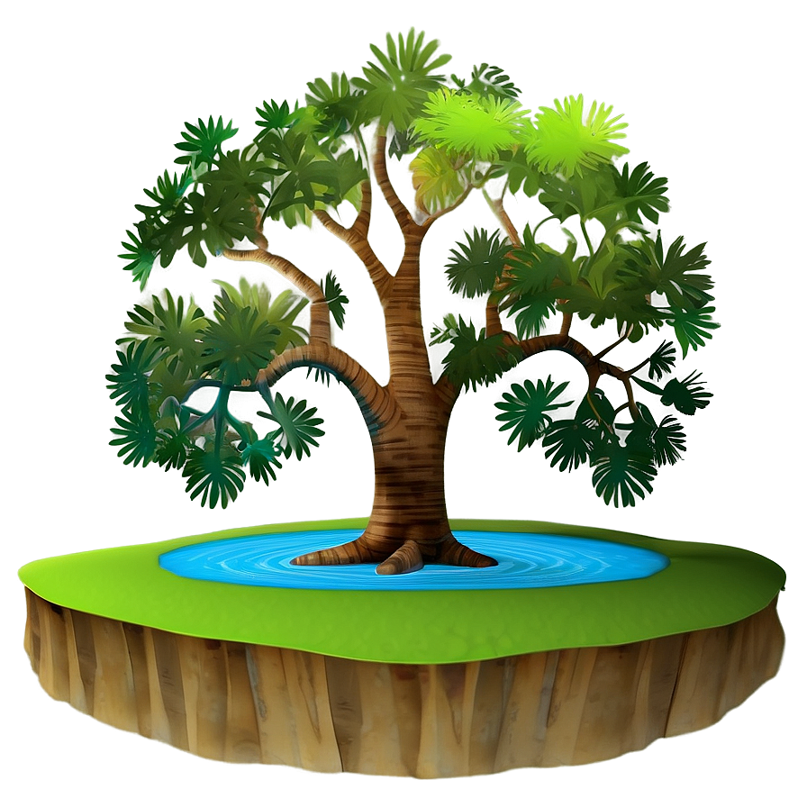 Tree Of Life On Island Silhouette Png Kgd74 PNG image