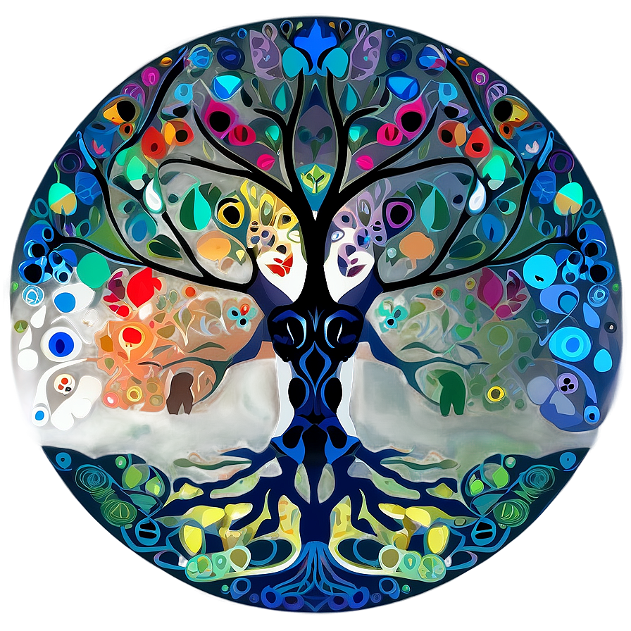 Tree Of Life With Animal Spirits Png 06122024 PNG image