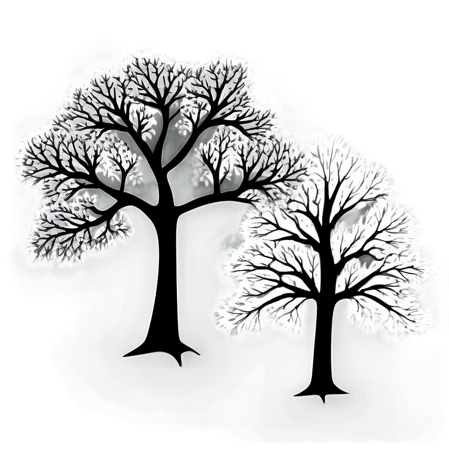 Tree Silhouette Black And White Png 06282024 PNG image