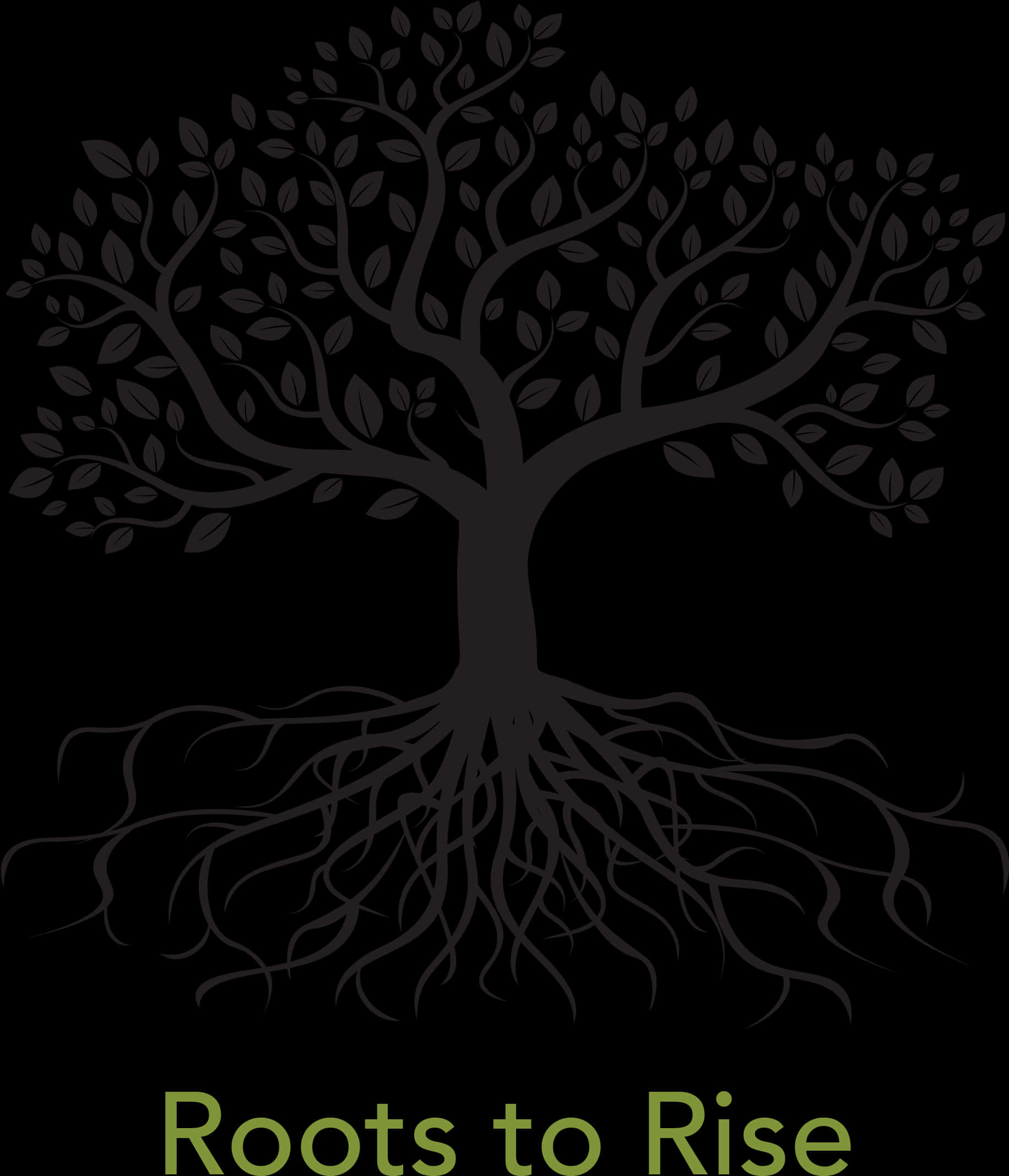 Tree Silhouette Rootsto Rise PNG image