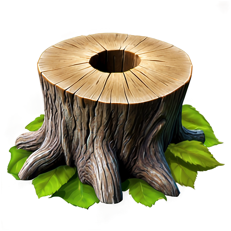 Tree Stump And Leaves Png 83 PNG image