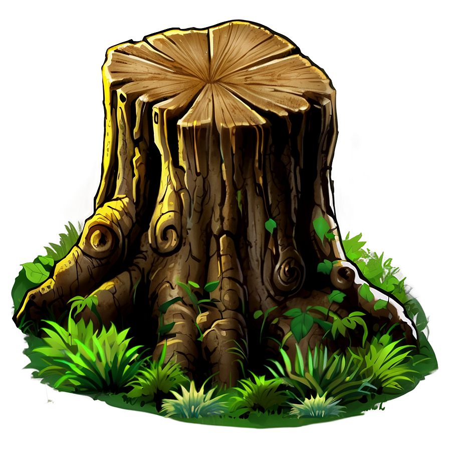 Tree Stump In Forest Png 06132024 PNG image