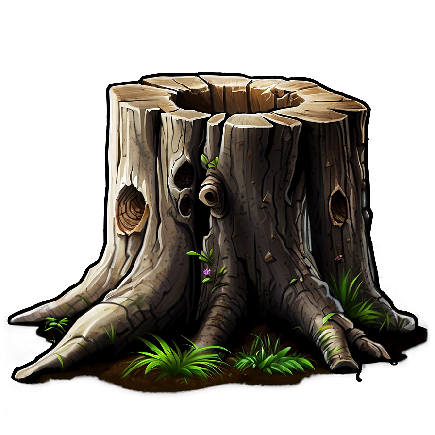 Tree Stump In Forest Png 06132024 PNG image