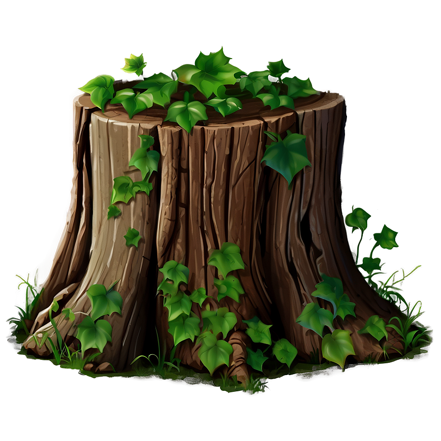 Tree Stump With Ivy Png Oka PNG image