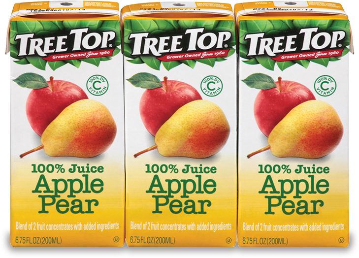 Tree Top Apple Pear Juice Packs PNG image