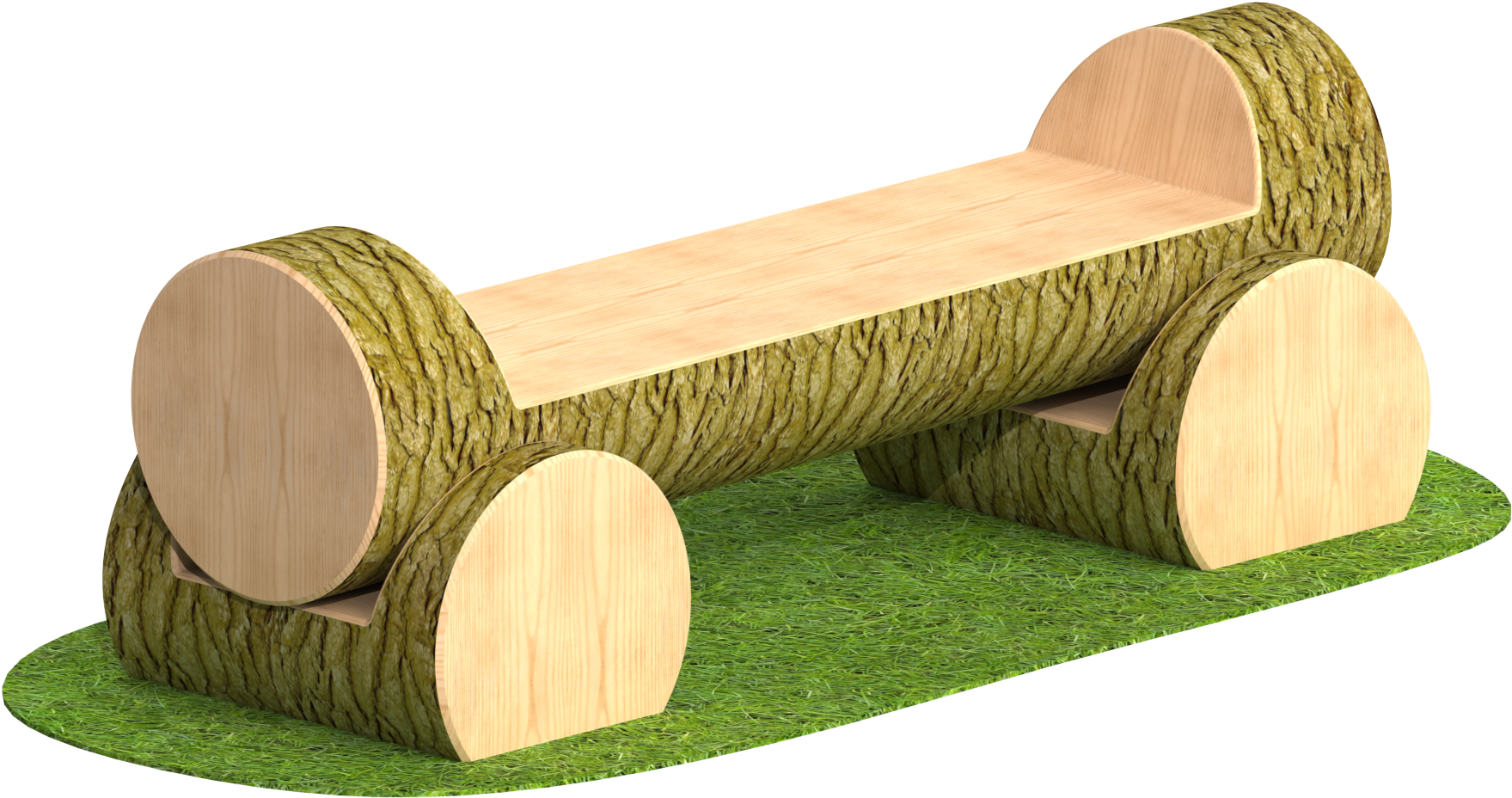 Tree Trunk Design Bench PNG image