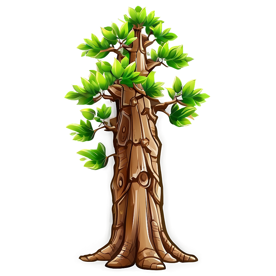 Tree Trunk With Leaves Png 05242024 PNG image