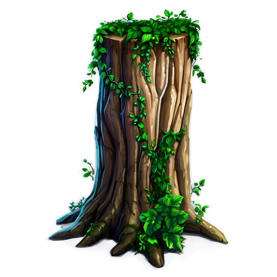 Tree Trunk With Vines Png 05242024 PNG image