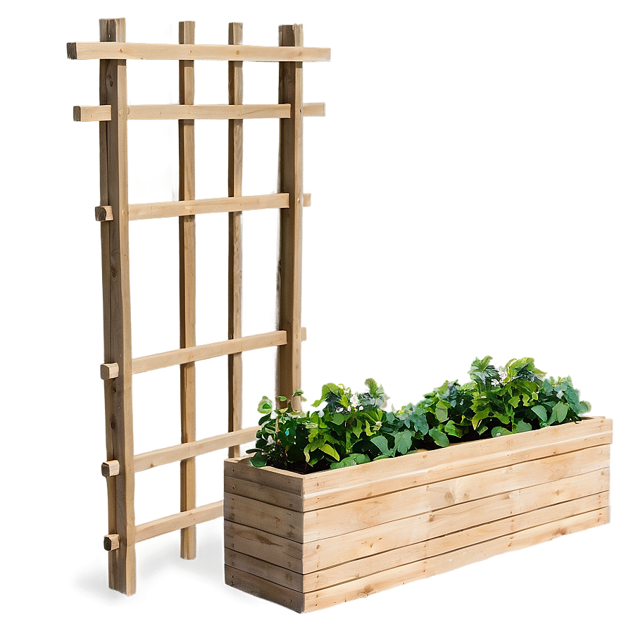 Trellis And Planter Combo Png 06282024 PNG image