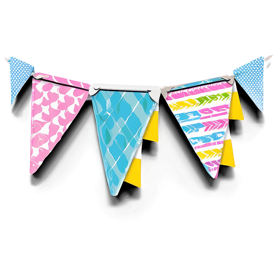 Triangle Banner For Baby Showers Png 06272024 PNG image