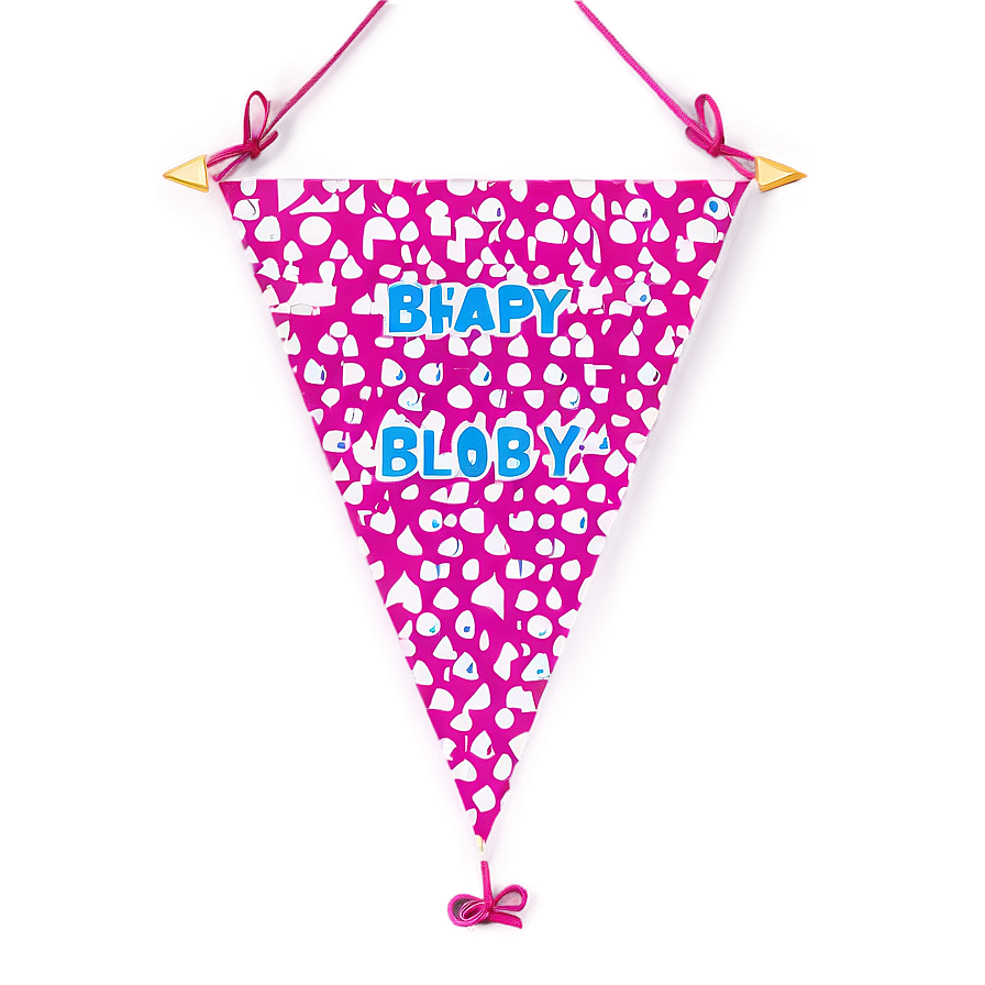 Triangle Banner For Baby Showers Png 06272024 PNG image