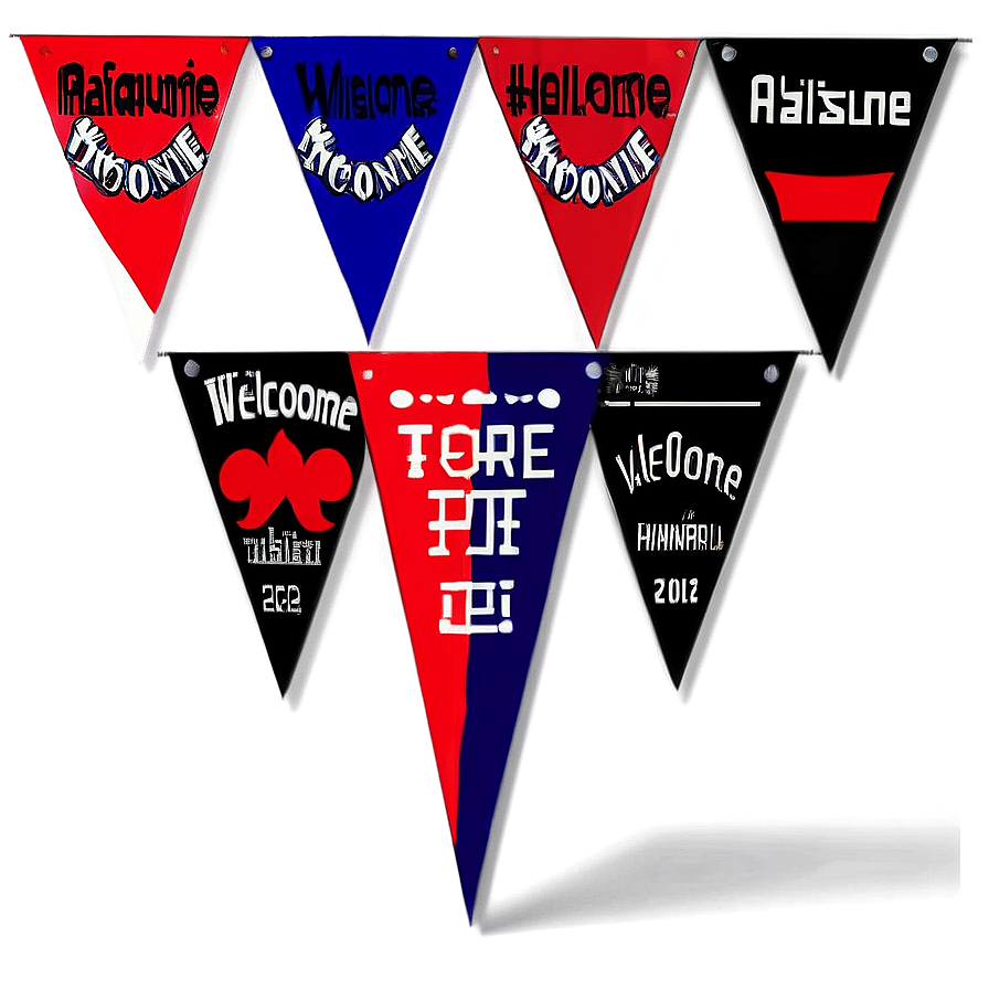 Triangle Banner For Welcome Home Celebration Png Chu PNG image