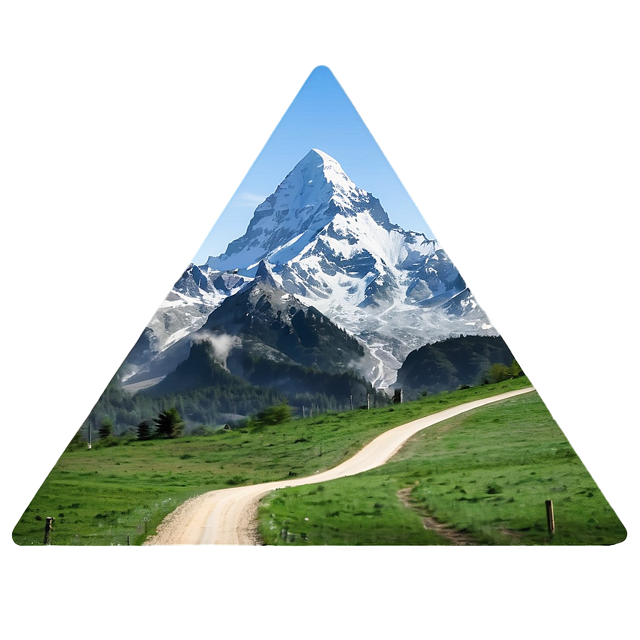 Triangle Mountain Landscape Png Qhd PNG image