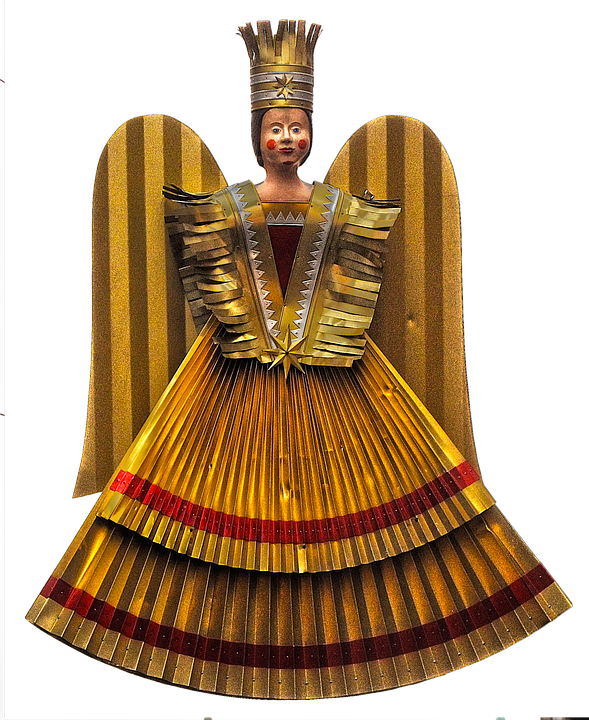 Tribal Angel Figurine Art PNG image