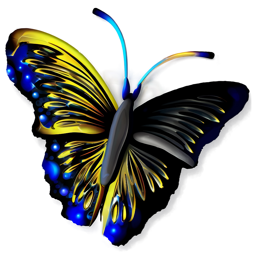 Tribal Black Butterfly Png Lmi PNG image