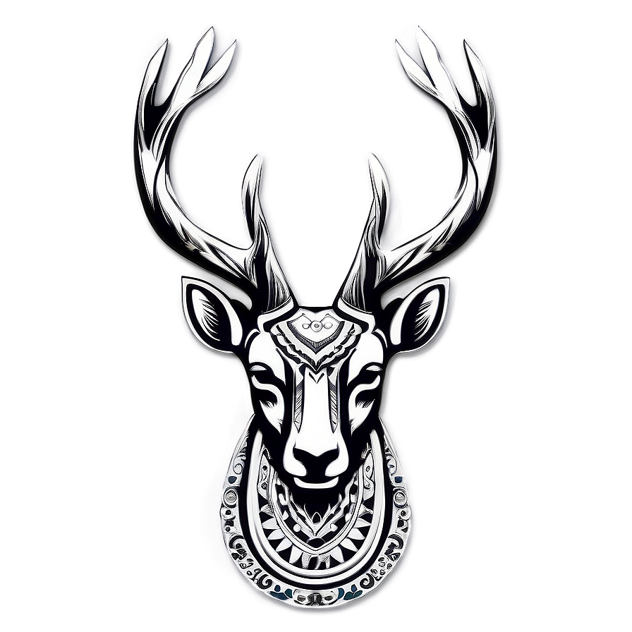 Tribal Buck Tattoo Png 06252024 PNG image