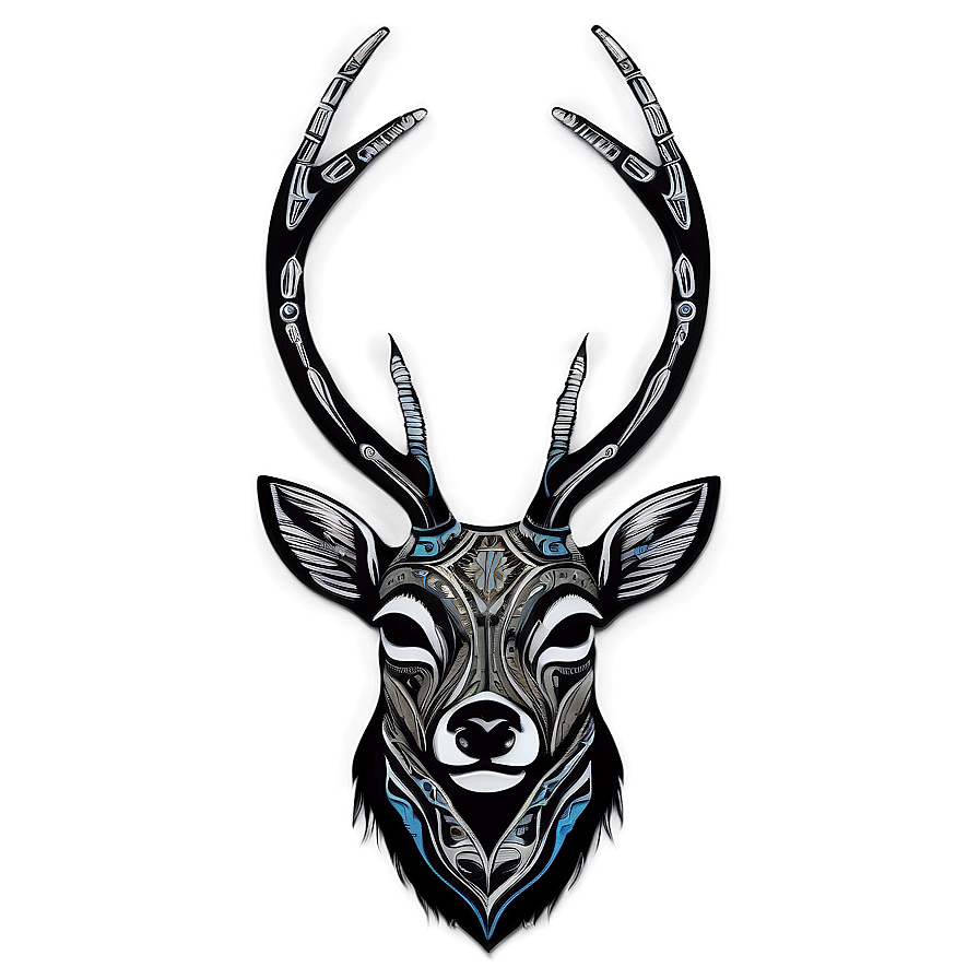 Tribal Buck Tattoo Png Dhc19 PNG image