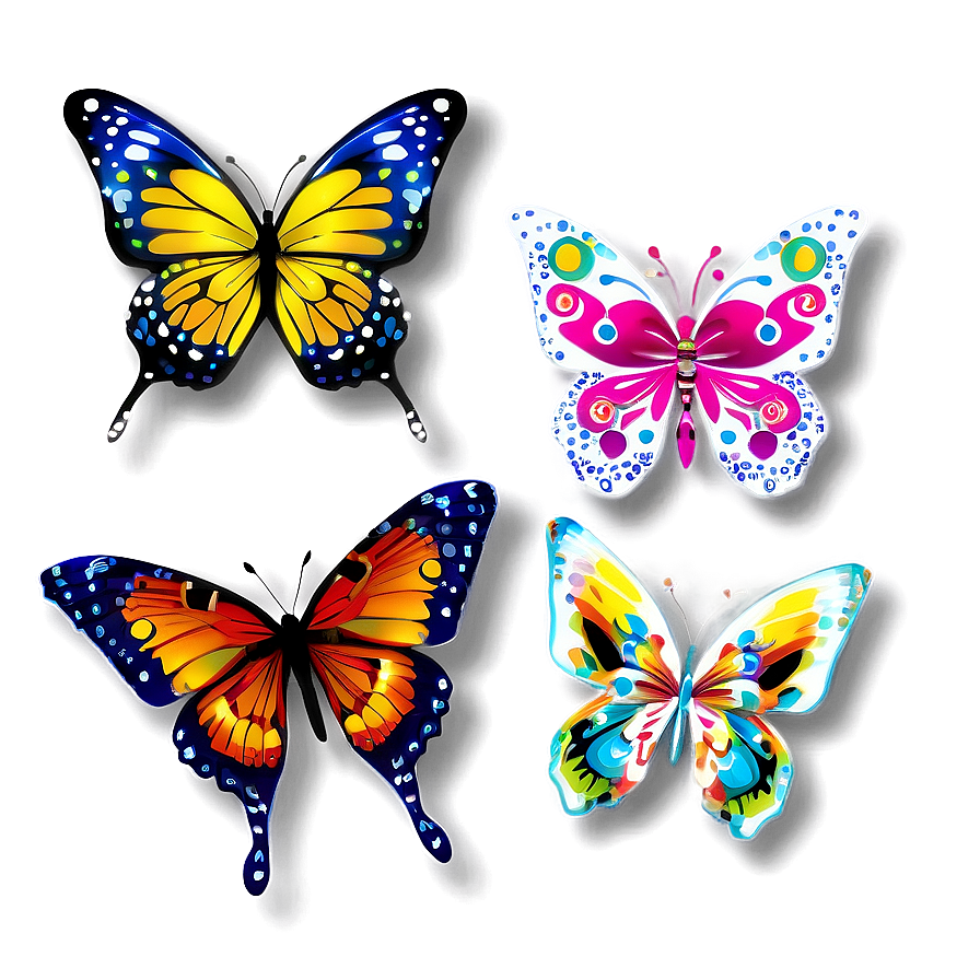 Tribal Butterflies Png 05232024 PNG image