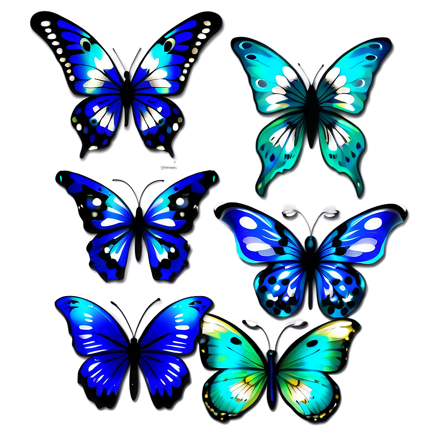 Tribal Butterflies Png 27 PNG image