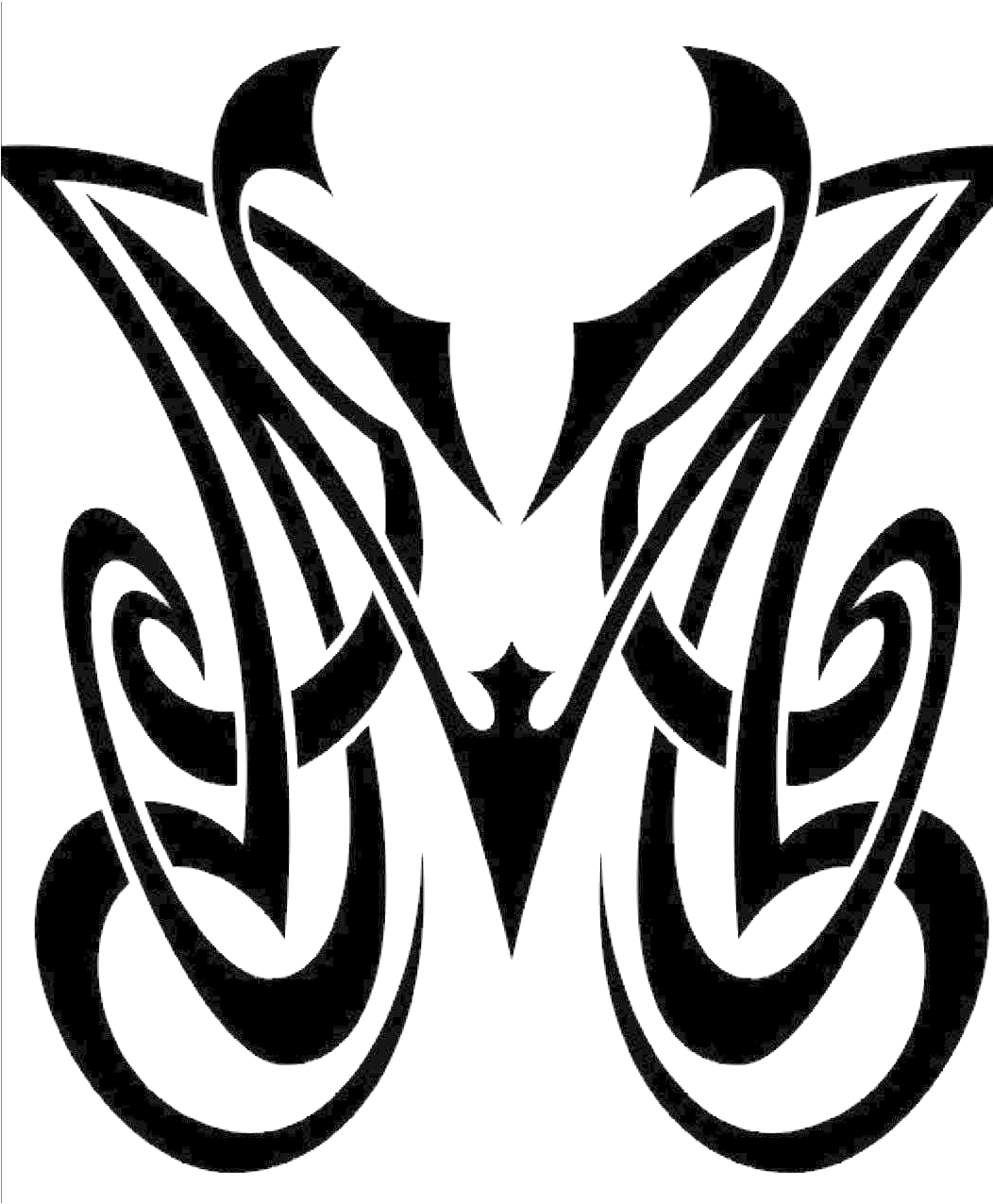 Tribal_ Butterfly_ Tattoo_ Design PNG image