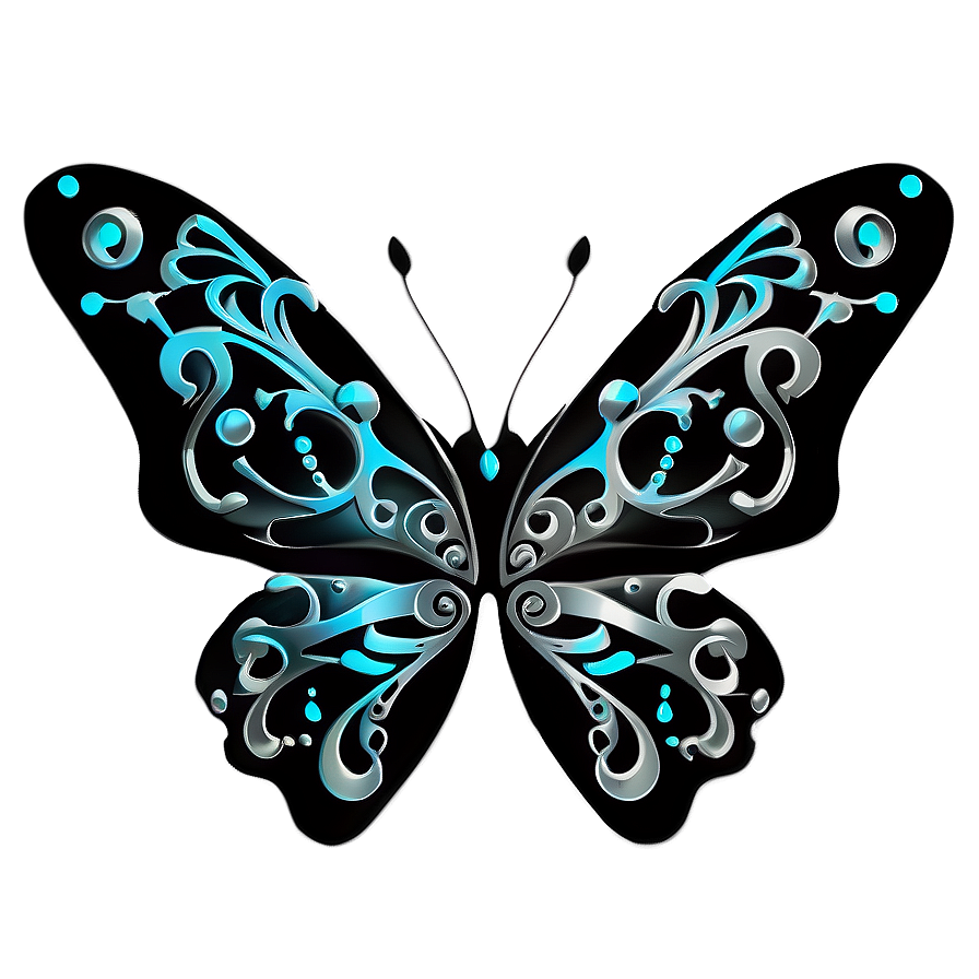 Tribal Butterfly Tattoo Png 06262024 PNG image