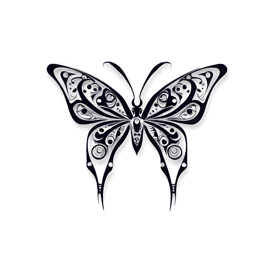 Tribal Butterfly Tattoo Png 42 PNG image