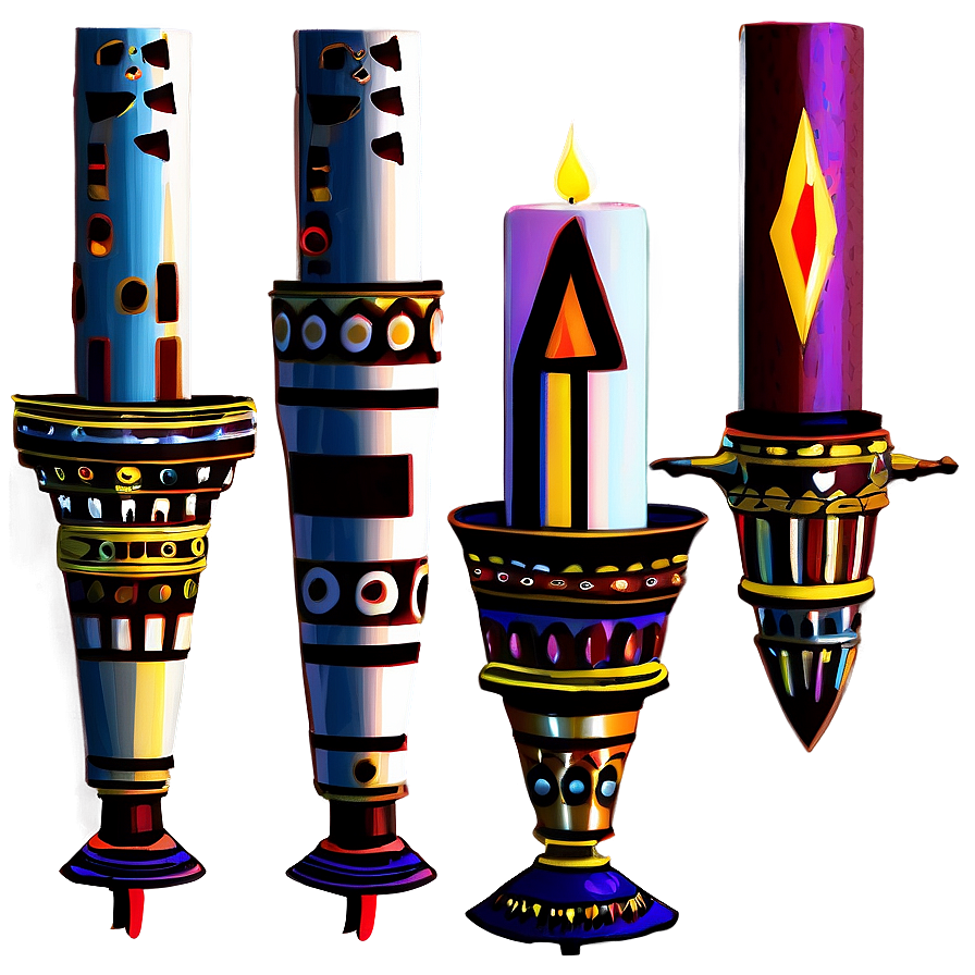 Tribal Candleurstick Motif Png Ceq PNG image