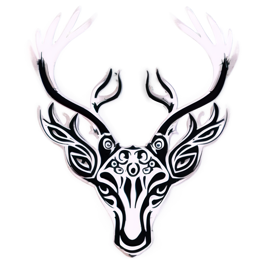 Tribal Deer Tattoo Design Png Vdu PNG image