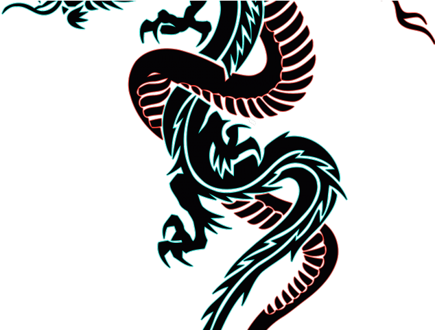 Tribal Dragon Arm Tattoo Design PNG image
