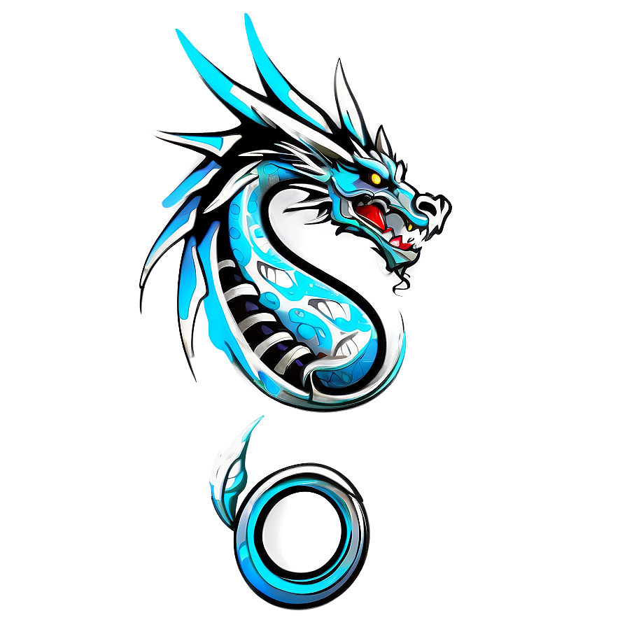 Tribal Dragon Tattoo Png 05032024 PNG image