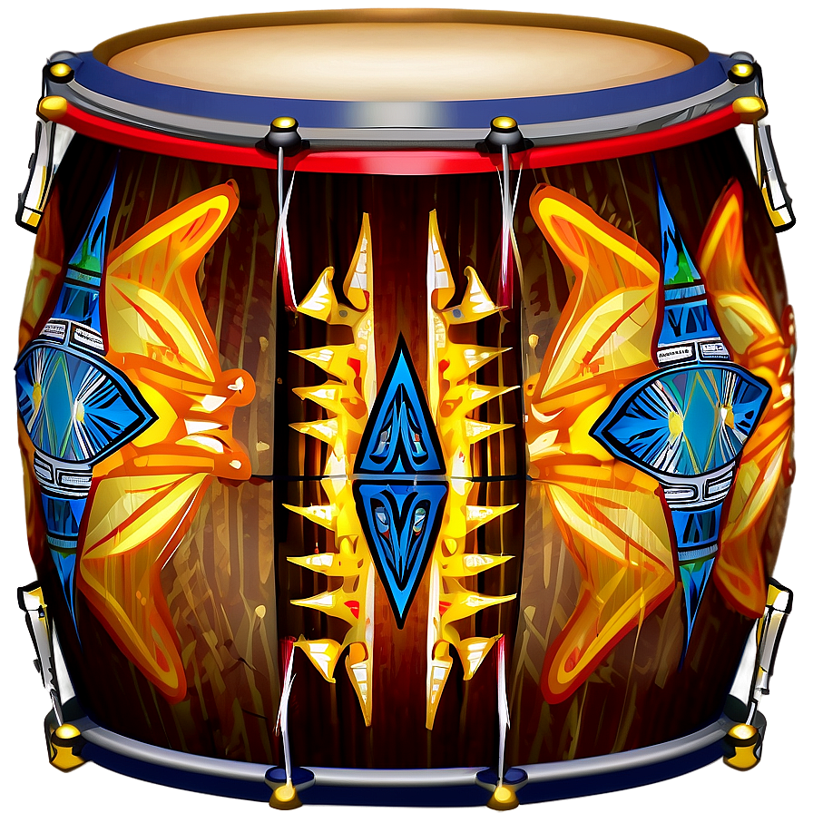 Tribal Drum Pattern Png 05242024 PNG image