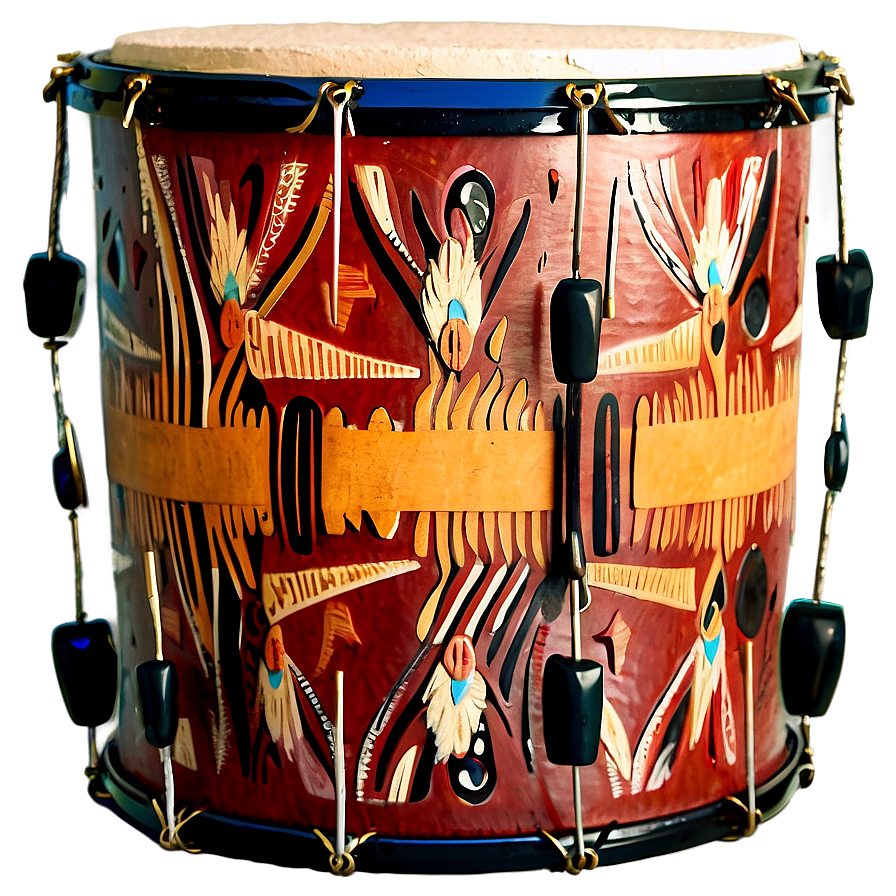Tribal Drum Pattern Png 05242024 PNG image