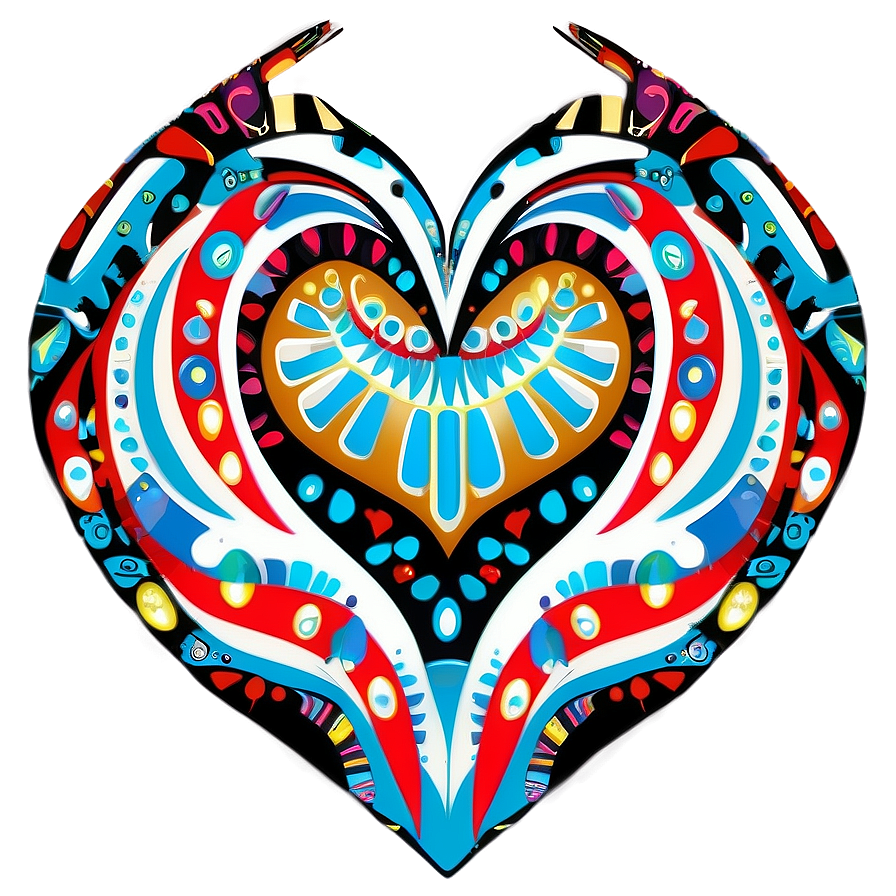 Tribal Heart Clipart Png Odh81 PNG image