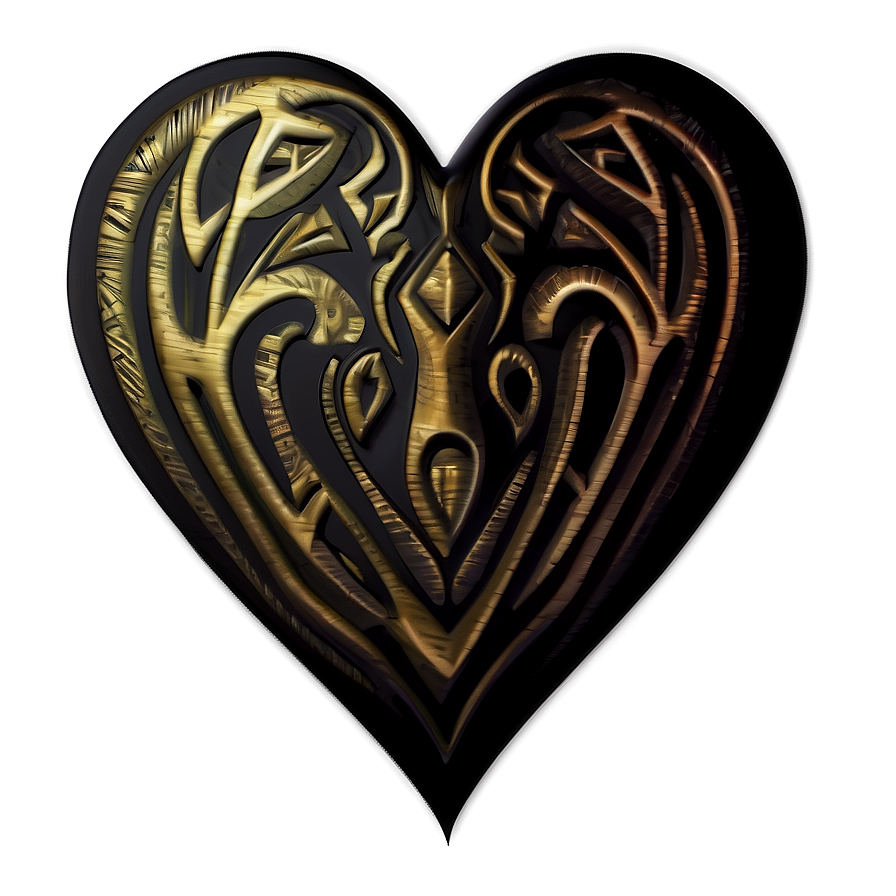 Tribal Heart Tattoo Design Png 06202024 PNG image