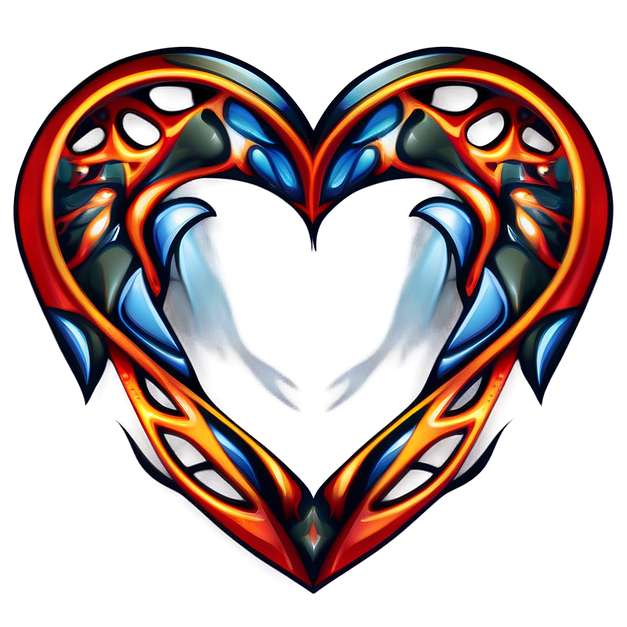 Tribal Heart Vector Png 06132024 PNG image