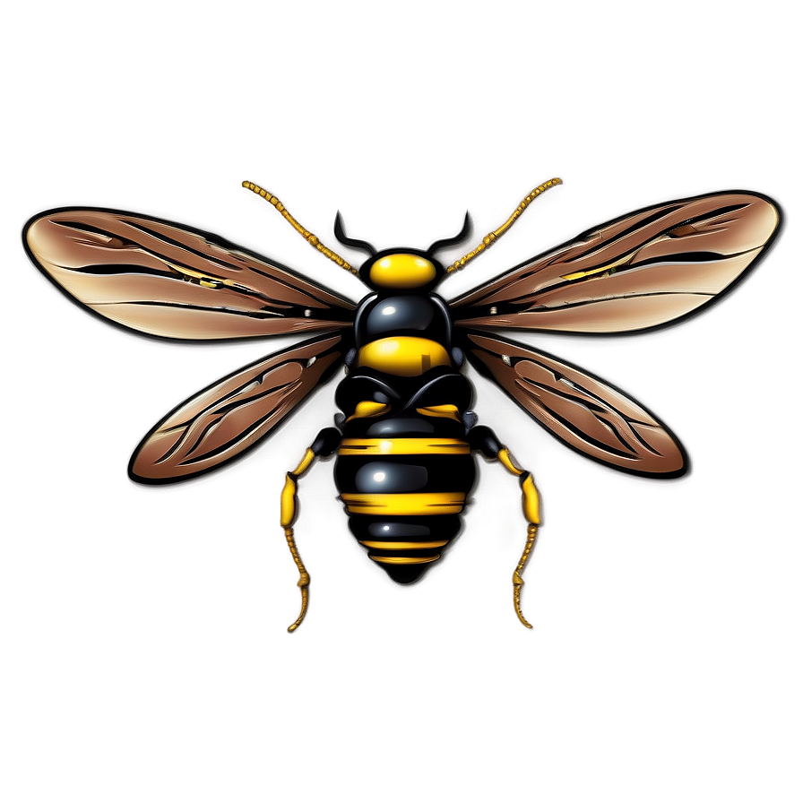 Tribal Hornet Tattoo Design Png 06132024 PNG image