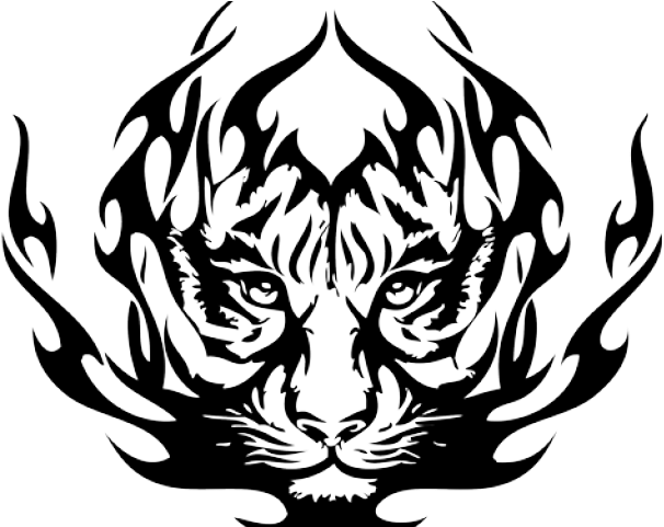 Tribal Lion Tattoo Design PNG image