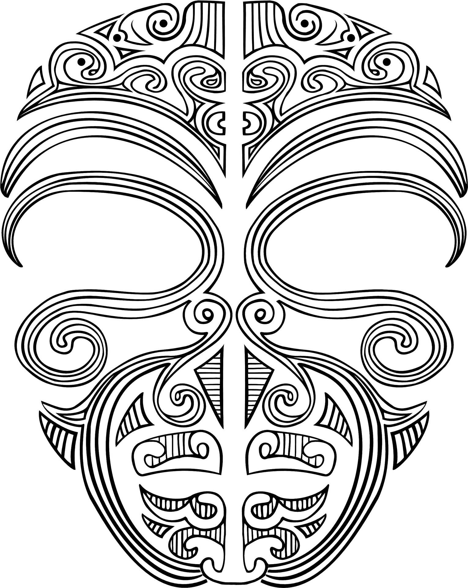 Tribal Mask Vector Design PNG image