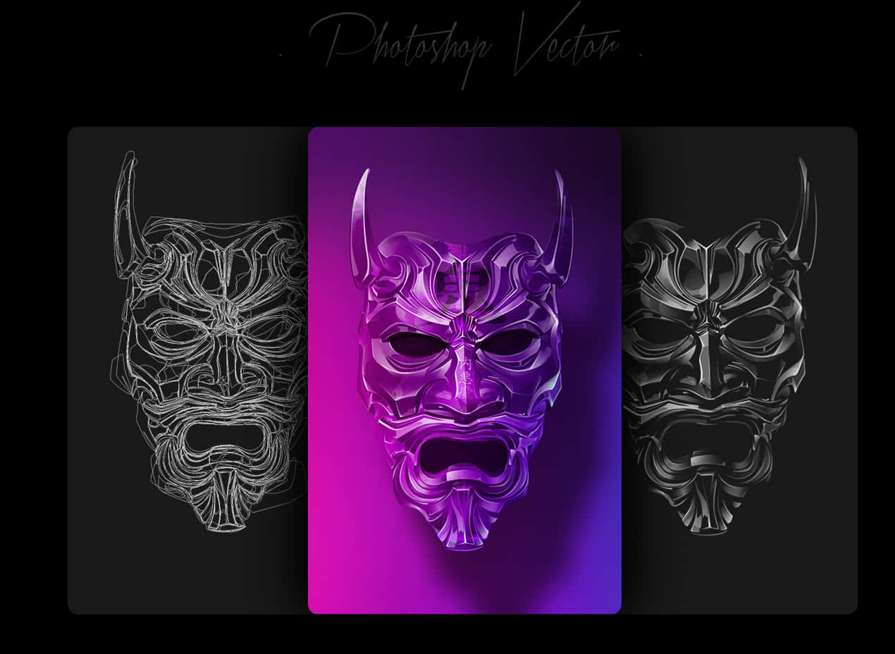 Tribal Mask Vector Designs PNG image