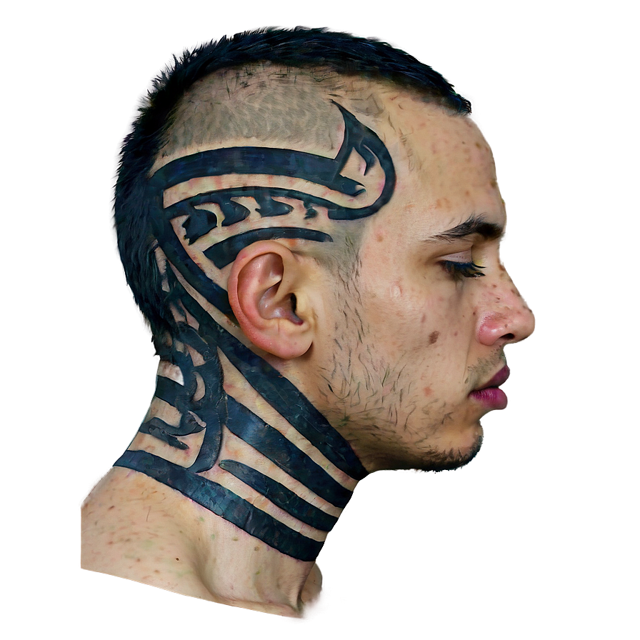 Tribal Neck Tattoo Art Png 59 PNG image