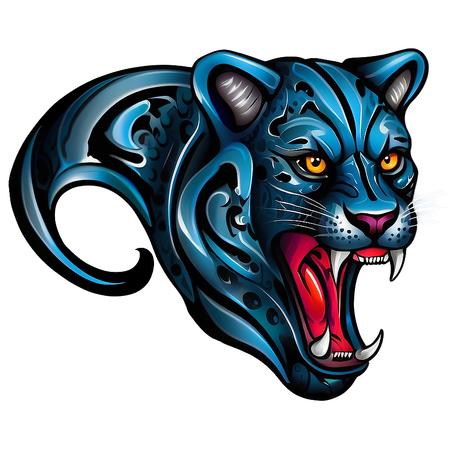 Tribal Panthers Tattoo Design Png Iau10 PNG image