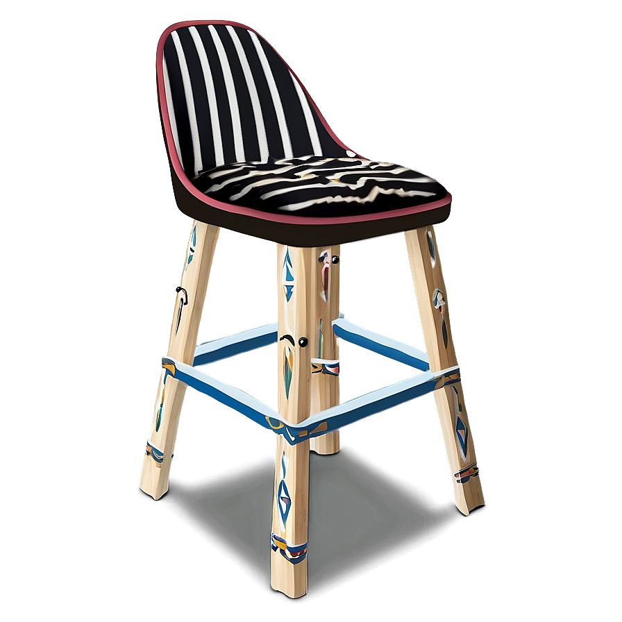 Tribal Pattern Barstool Png 06282024 PNG image