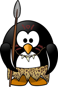 Tribal Penguin Cartoon PNG image