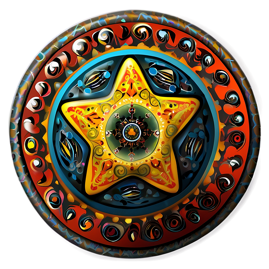 Tribal Rounded Star Png 41 PNG image