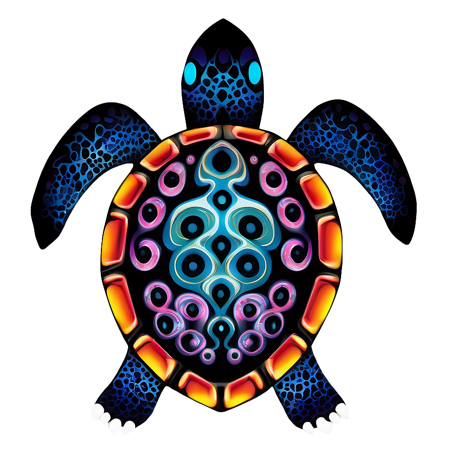 Tribal Sea Turtle Tattoo Png 5 PNG image