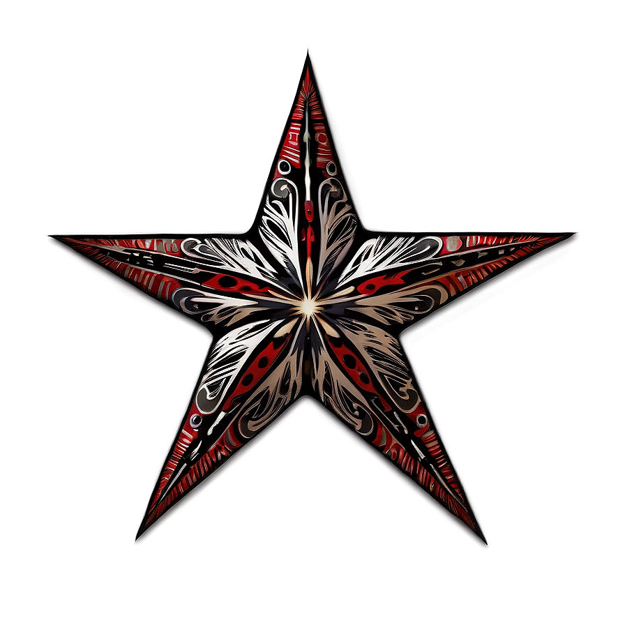 Tribal Star Tattoo Png 06262024 PNG image