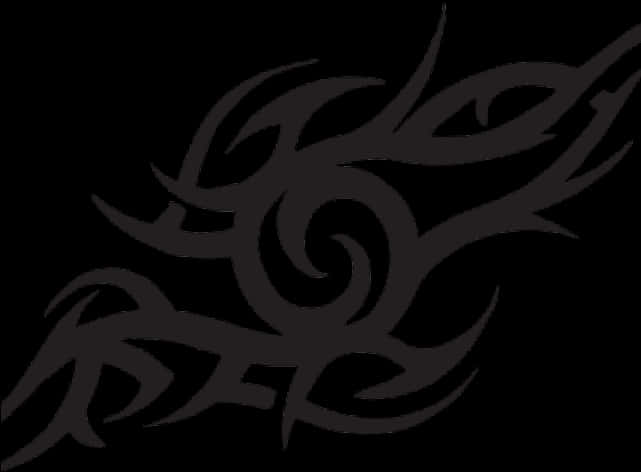 Tribal Tattoo Design Black Silhouette PNG image