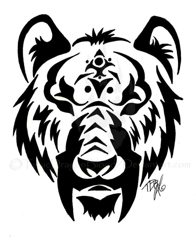 Tribal Tiger Artwork PNG image