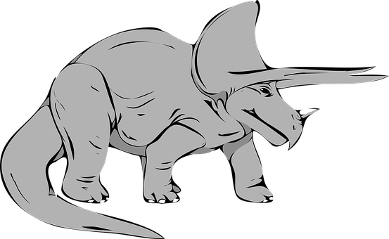 Triceratops Silhouette Art PNG image