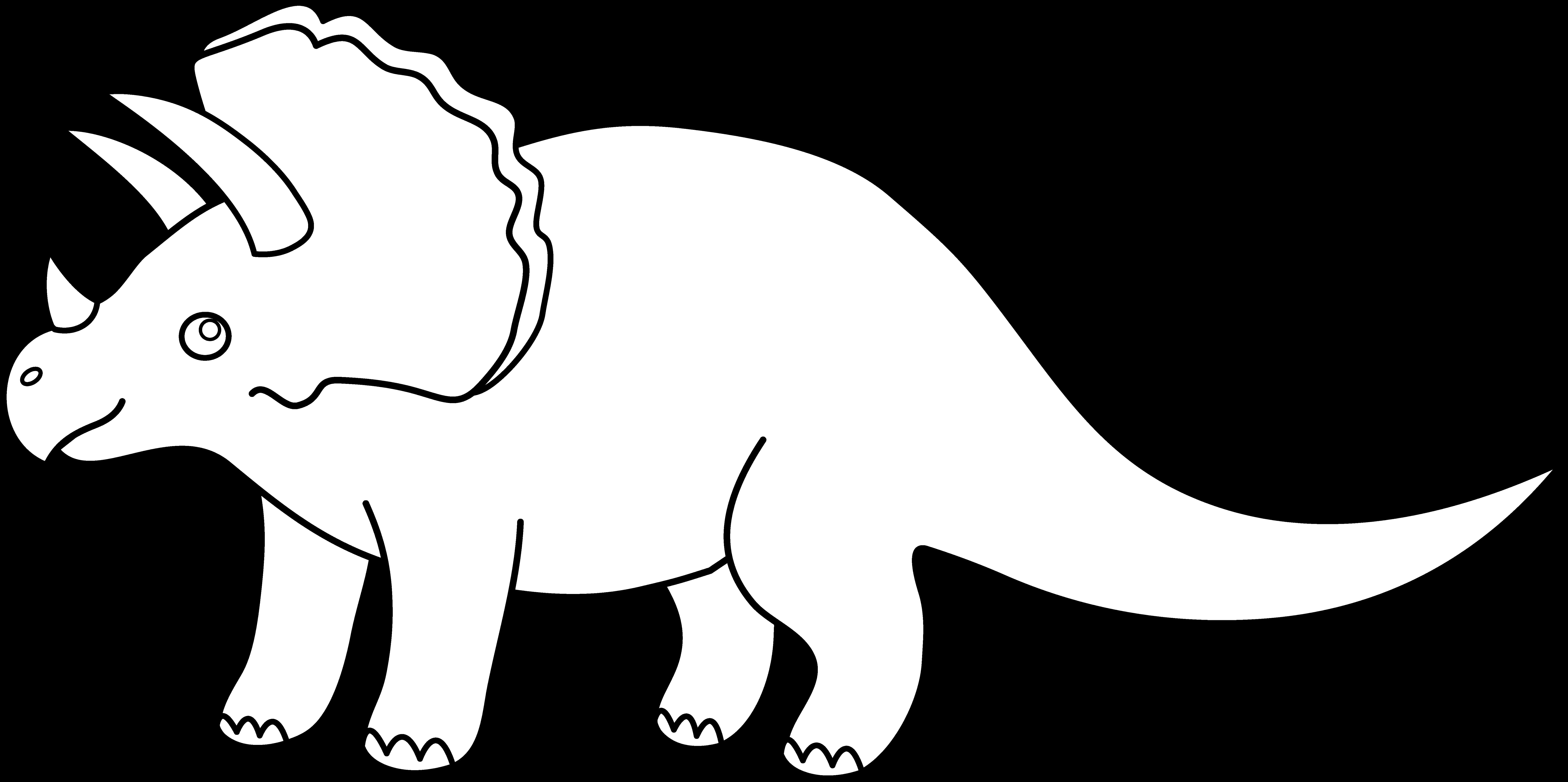 Triceratops Silhouette Outline PNG image